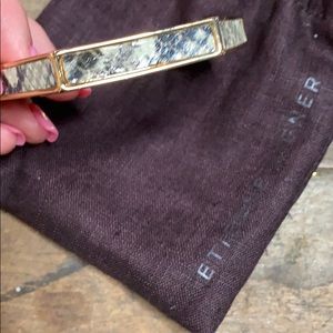 Etienne Aigner bangle -faux snake skin embellish